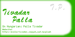 tivadar palla business card